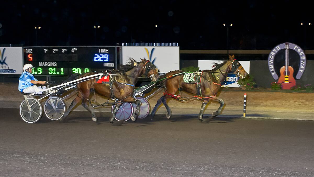 SWEET VICTORY: Ruth Shannon beats Million Dollar Mac in the Billy Grima Memorial. Photo: PeterMac Photography