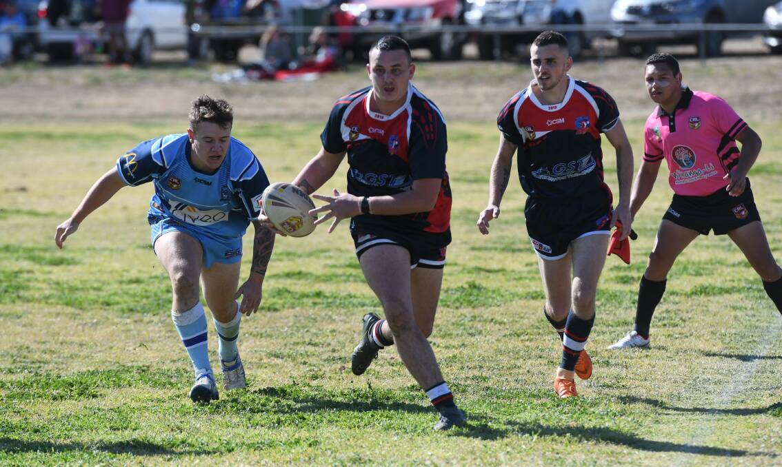 INCISIVE: Roosters No.6 Leroy Livermore goes for a gallop in the reserve-grade preliminary final. 