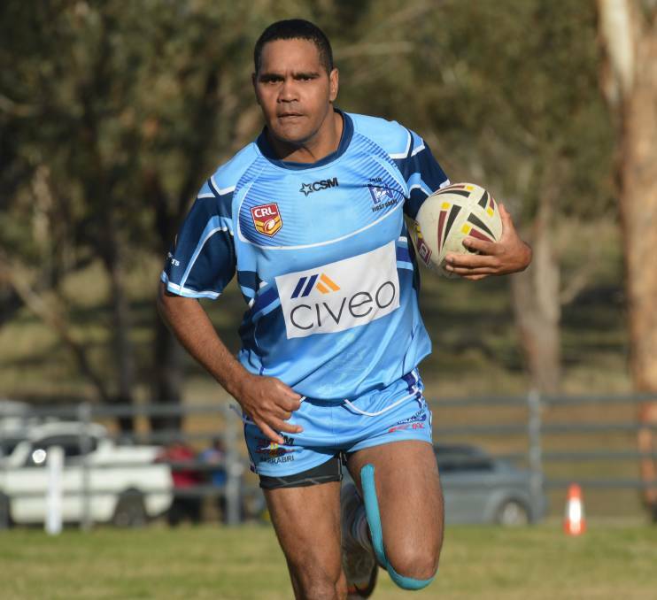 LETHAL WEAPON: Blues captain-coach Brenton Cochrane crossed for five tries in his side's 40-22 home defeat of Werris Creek on Sunday. 