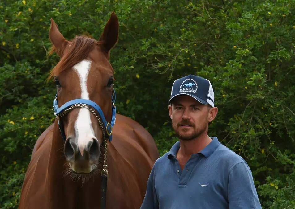 Perrett with Epic Ranger before the 2023 Tamworth Cup. File picture by Gareth Gardner