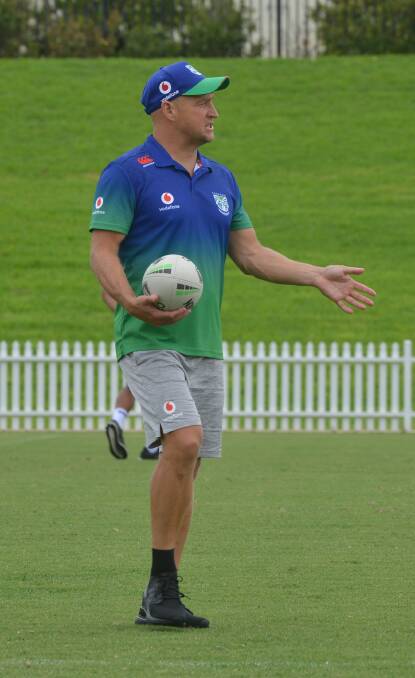 MR MENTOR: Nathan Brown directs the troops at Scully Park on Wednesday.