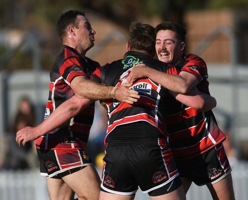 DYNASTY: The Bears celebrate en route to another grand final triumph last season. Can they be stopped in 2019. Photo: Gareth Gardner