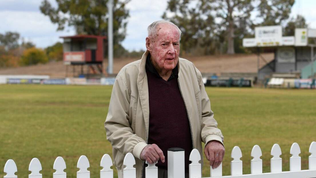 BEAR TO THE BONE: Jack Woolaston at the ground named after him. 