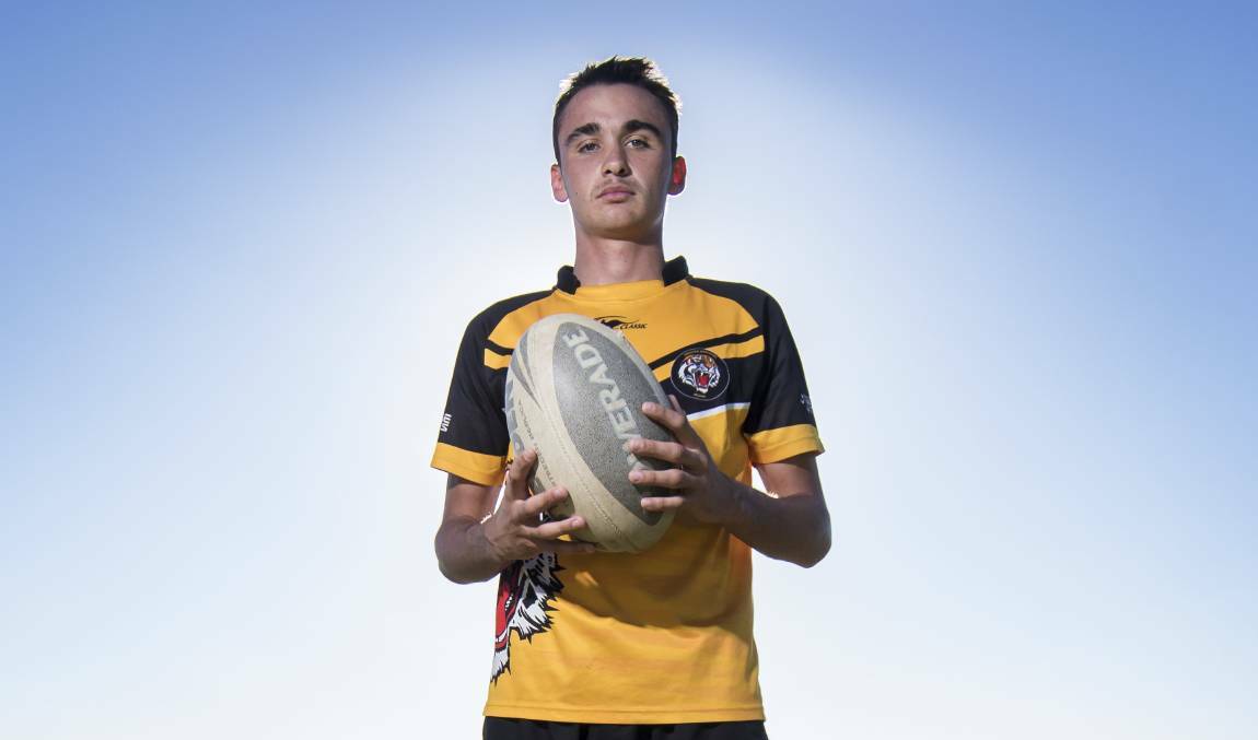 TEEN TALENT: Taylor in 2018 after being selected in the Australian oztag under-17 development team. Photo: Peter Hardin