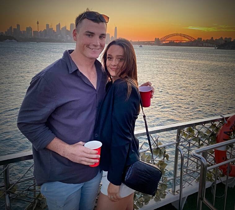 IDYLLIC: Jack Cameron and his girlfriend, Georgia Atherton, soak up a Sydney sunset. Photo: Facebook