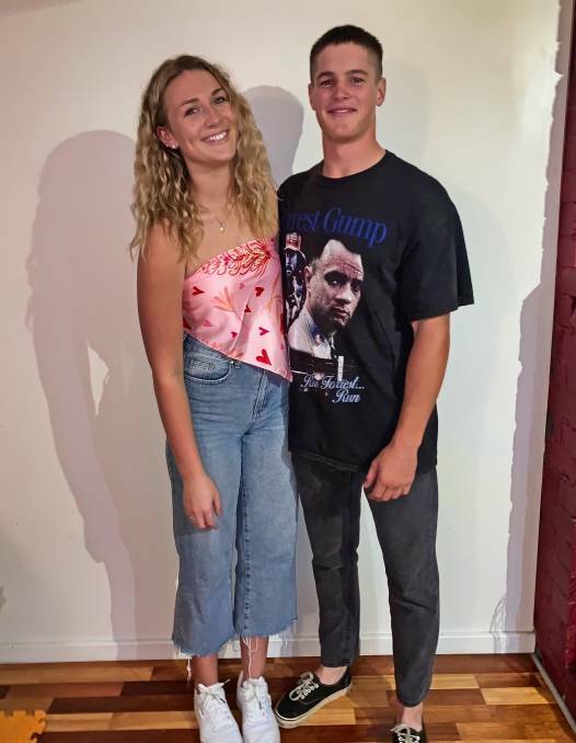 HIGH ACHIEVERS: Kobe Bone and his girlfriend, Mikayla Gross, are both chasing elite-sport dreams. Photo: Supplied