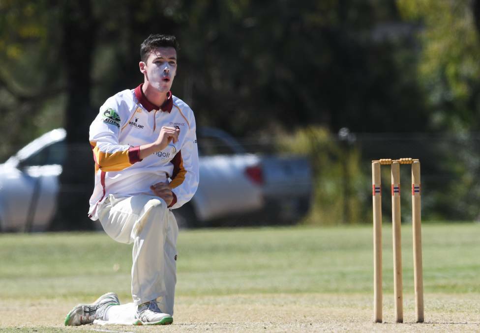 ON THE RISE: City United off-spinner Scott Brennan continues to grow as a cricketer. Photo: Gareth Gardner