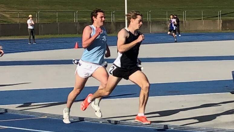 SPEED MACHINE: Samuel Jones tears down the straight in the Open 1500m at Athletic Association of Great Public Schools Championships in Sydney. Photo: Supplied