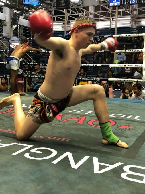 TIME HONOURED: McCulloch goes through the traditional muay thai pre-fight ritual. The beautiful calm before the storm, if you will. Photo: Facebook.