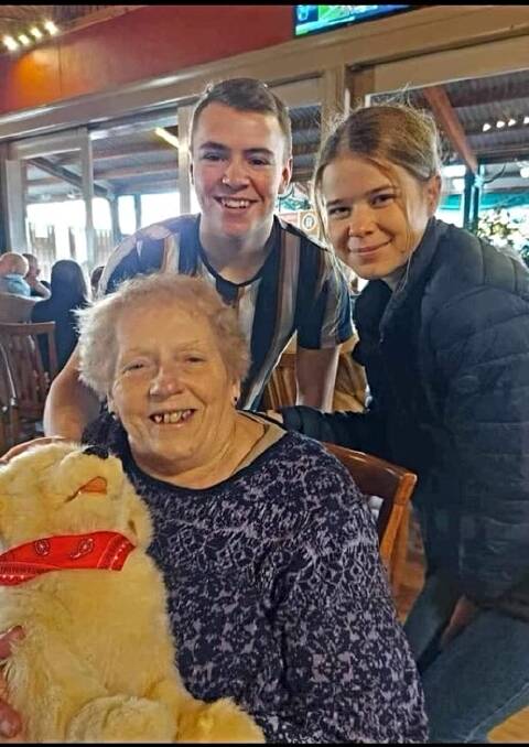 McCulloch with his grandmother and his fiancee, Tessi Walters. Picture supplied