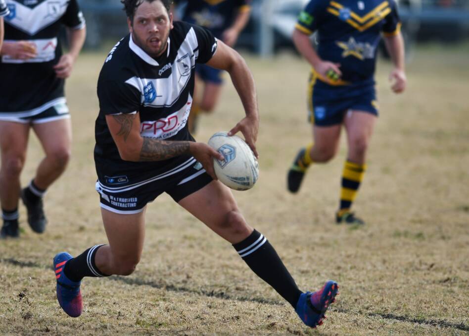 TALISMAN: Harlee Millgate has bagged a try double in a win over Gunnedah. Photo: Mark Bode