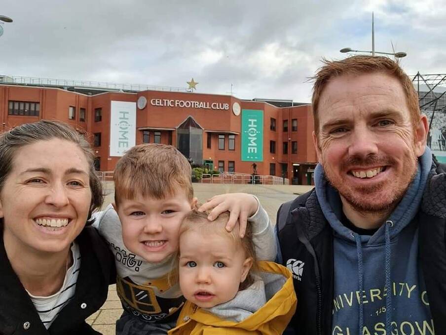 EUROPEAN VACATION: The O'Neills on holidays in Glasgow at Christmas. Photo: Supplied