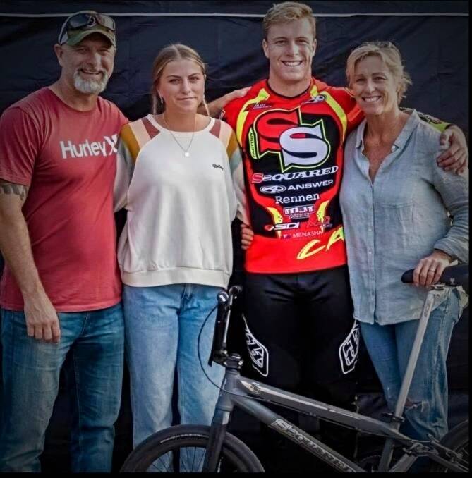 LIFE LESSON: BMX star Jack Davis says his parents instilled in him a fierce work effort. Also pictured is his sister, Alyssa. Photo: Facebook 