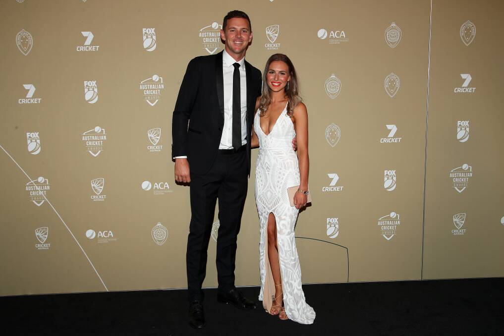 Josh Hazlewood and Cherina Murphy-Christian began dating at Oxley High. Picture by Graham Denholm/Getty Images