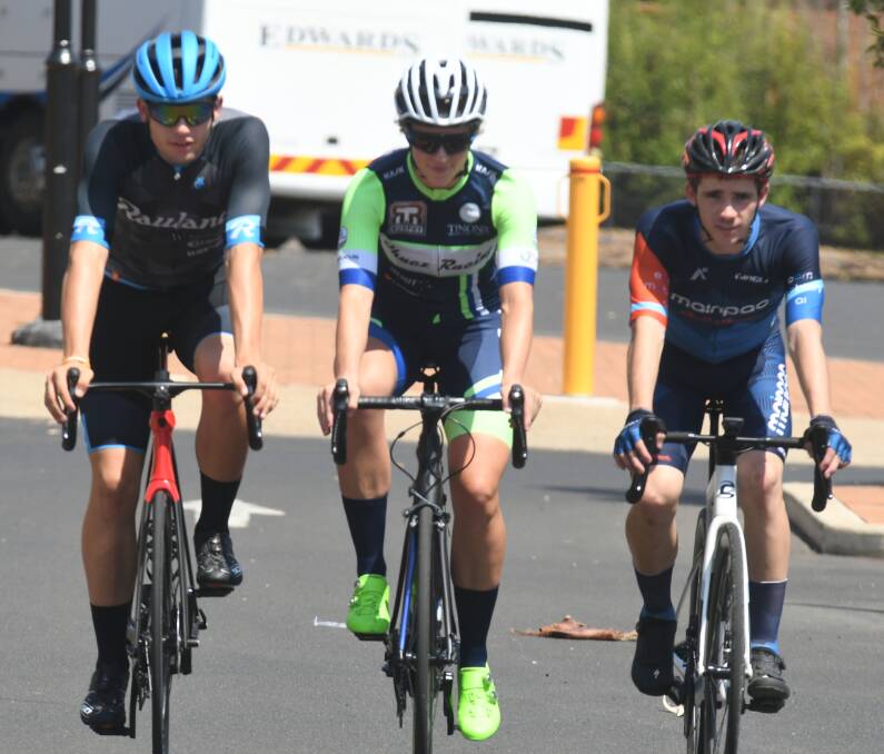 TRIPLE THREAT: Luke Deasey, Pip Ash and Steven Roberts will contest the National Road Championships in Ballarat. 