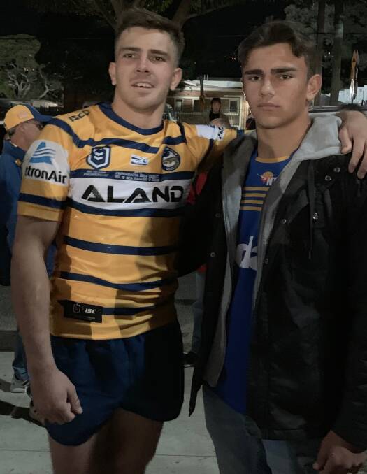 ROLE MODEL: The brothers after Ethan's NRL debut in July. Photo: Supplied 