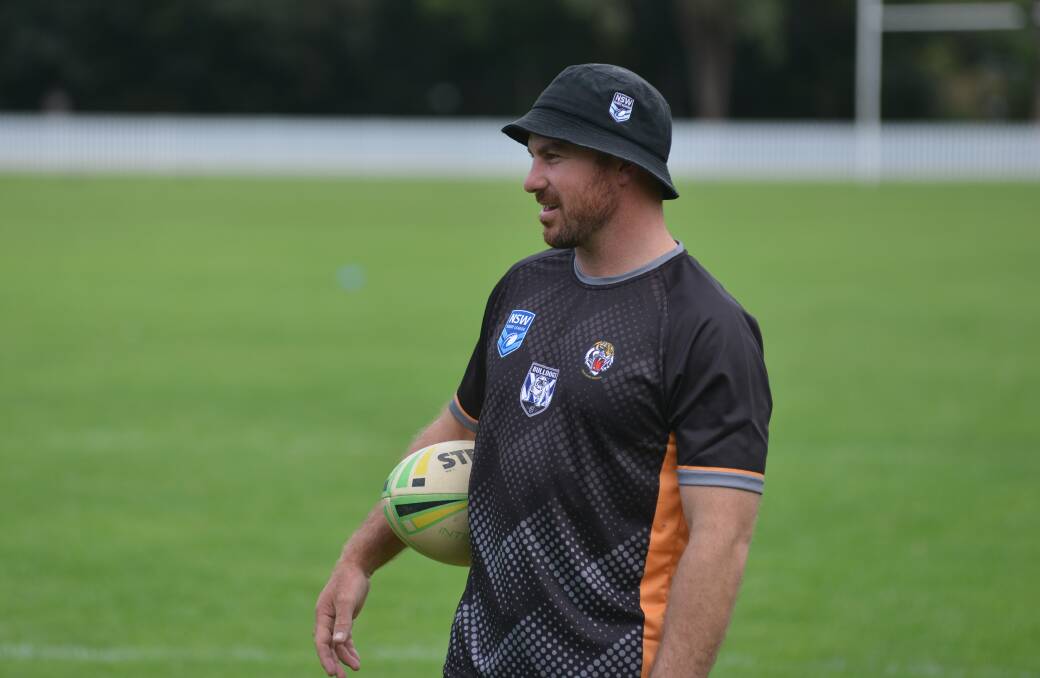 WILY: Scott Blanch warms up at Tigers training on Friday.
