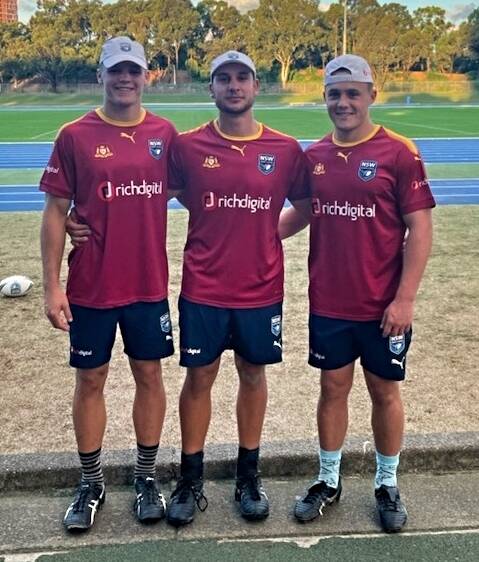 ACID TEST: (L-R) Luke Smith, Mark Simon and Mitch Henderson will play for Country against City on Saturday. Photo: Supplied