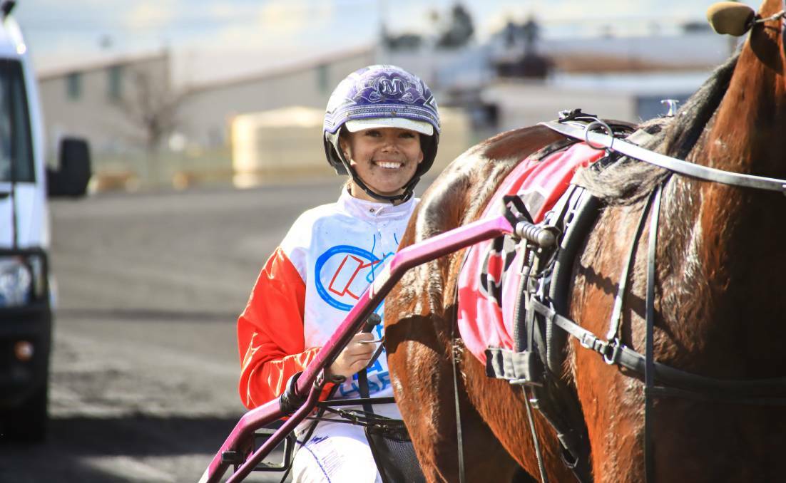 FAST LANE: Tamworth reinswoman Madi Young has gone from mini trots to 100 wins. Photo: Photo: Coffee Photography