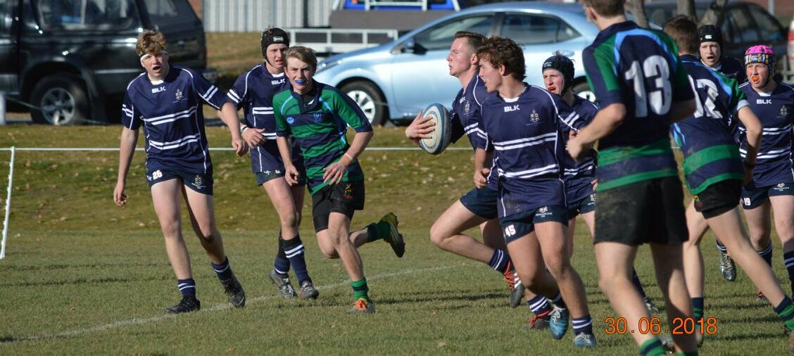 LEAD FOOT: TAS's Joseph Sewell goes for a gallop against Otago in an under-18 clash. Photo: Nicola Jones