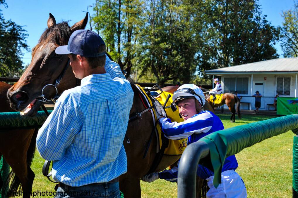 Morgan and Oliver ahead of the Moree win. Photo: bradleyphotos.com.au