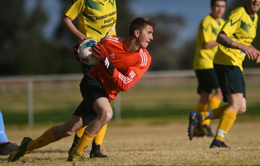 BRICK WALL: Lachlan Smith has produced a standout display for South United. Photo: Gareth Gardner 