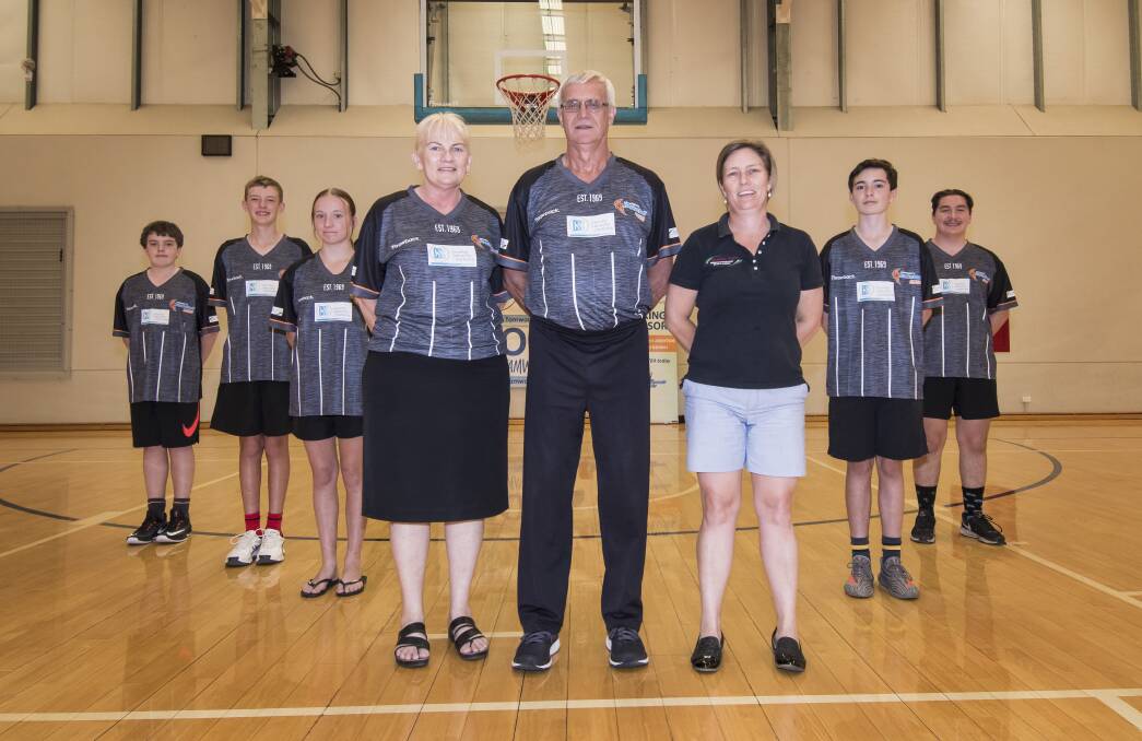 SHARP: Tamworth basketball's new 50th anniversary referee uniforms.  