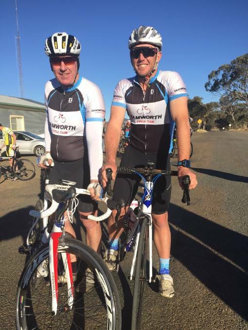 DOUBLE THREAT: Nash and his father, Tamworth cycling icon Malcolm "Chum" Nash.
