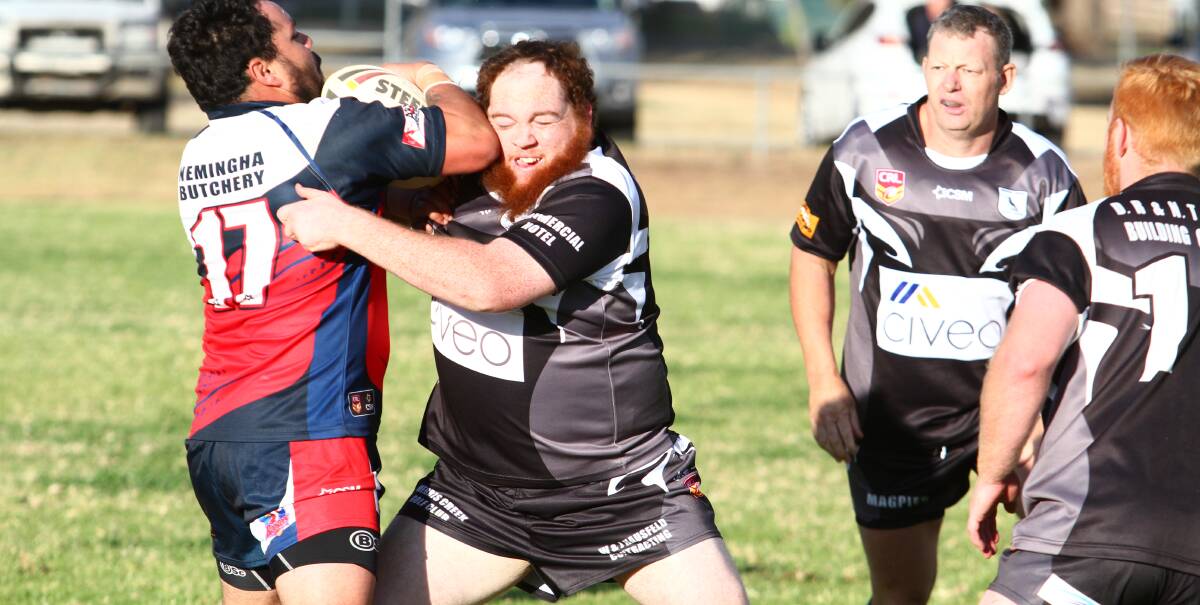 BLOOD BROTHERS: Cohal Millgate in action against the Roosters at Werris Creek this year. 