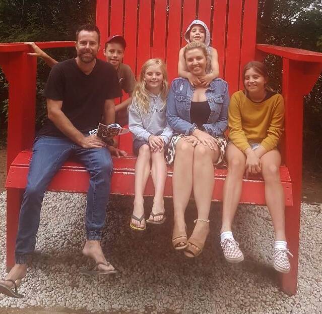 FAMILY TIES: Matt and Lisa Davis and their brood: Noah, 13, Quinn, 10, Luca, 7, and Ally, 12. Photo: Supplied