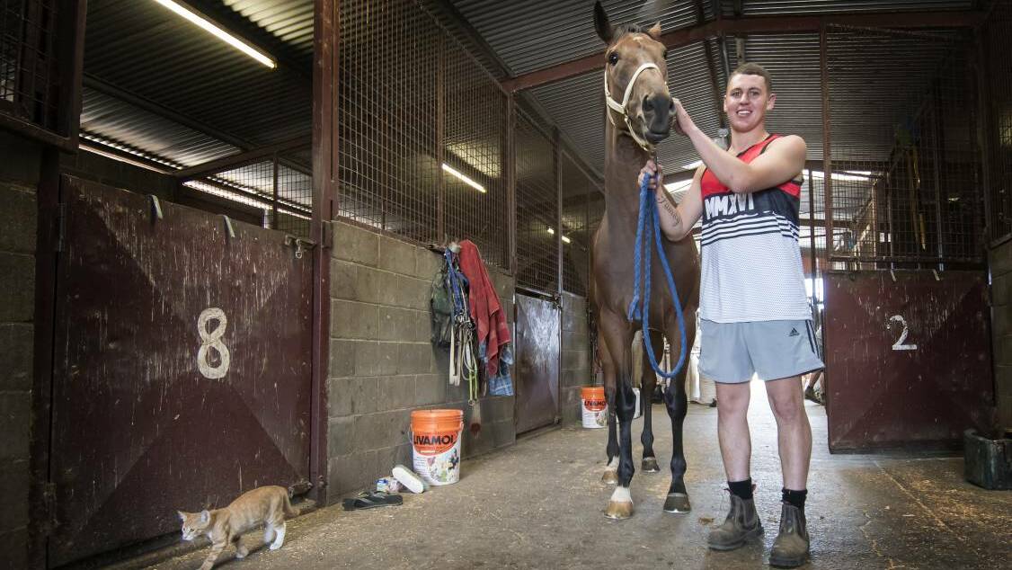 FLASHBACK: Hatch is pictured at the Tamworth stables he shares with his father, Mark, in 2018. Photo: Ben Jaffrey 