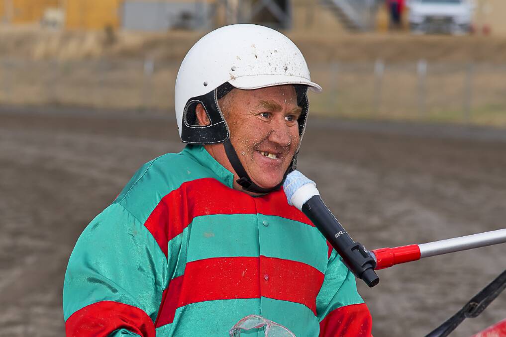BEAMING: Jeff Enks after driving his first winner in more than seven years. Photo: PeterMac Photography