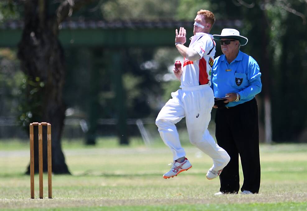 STEADY EDDY: Mr Reliable, Brad Redshaw, snared two wickets in Tamworth's big War Veterans Cup win over Inverell. 