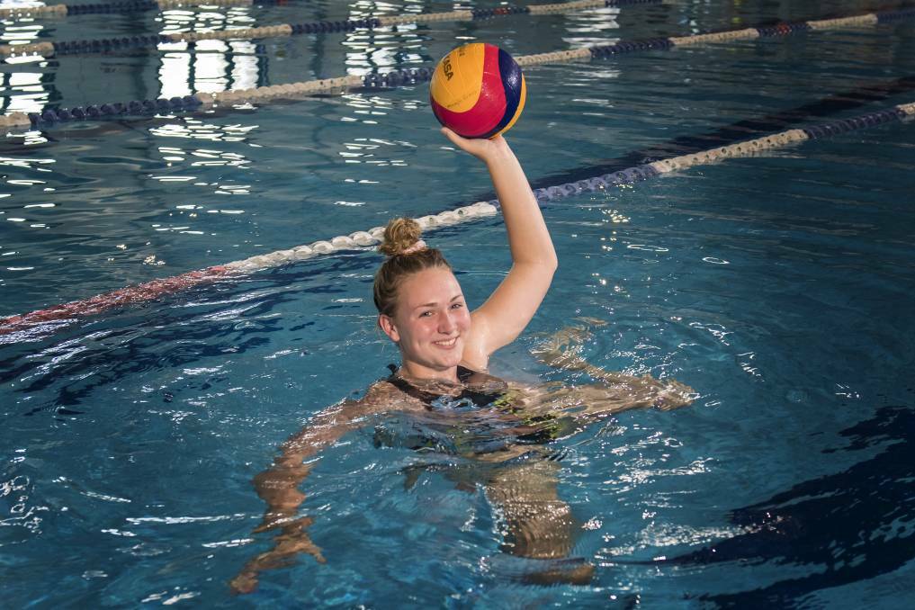AUSSIE MADE: Mikayla Gross will be key to North West's chances at the CHS water polo championships in Tamworth this week. Photo: Peter Hardin  