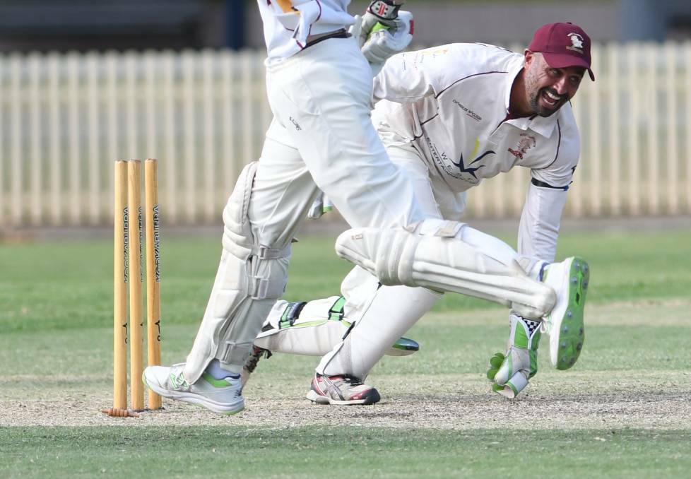 COURAGE: Wests' opening batsman and keeper David Mudaliar will play in the grand final despite a dislocated and fractured finger. Photo: Gareth Gardner 