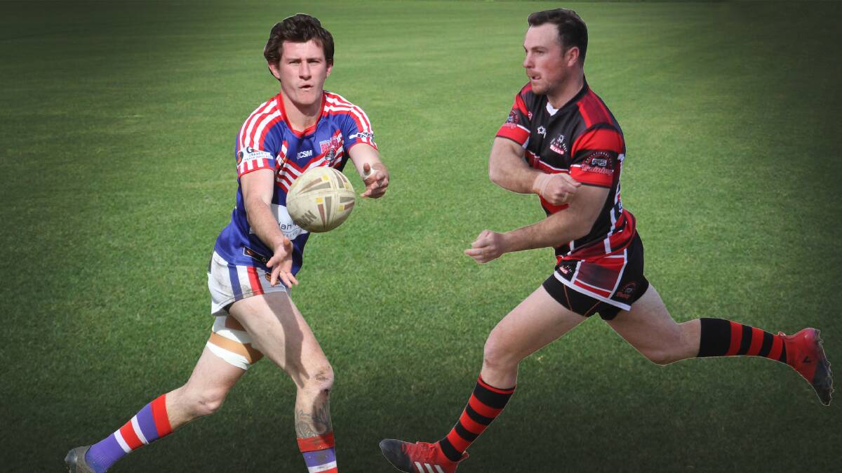 COLLISION COURSE: Callum Hayne and Scott Blanch will lead Gunnedah and North Tamworth, respectively, into battle in the grand final on Sunday. 