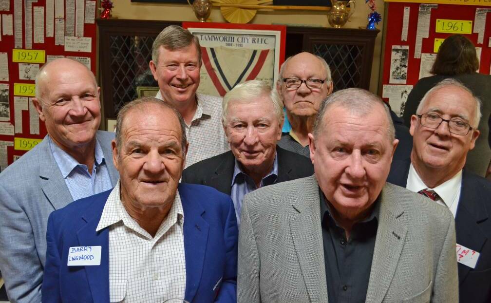 PAST BLAST: Former Tamworth City players at the club's 2016 reunion. (Back from left) David Head, the late Ron Porter, (middle from left) Ray Magill, Geoff Doyle, Jim Cox and (front from left) Barry Lingwood and Dick OHalloran. 