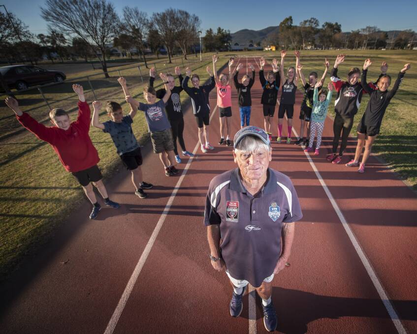 LEGACY: Wally Warner has been getting the best out of Tamworth track and field athletes for more than 50 years. Photo: Peter Hardin