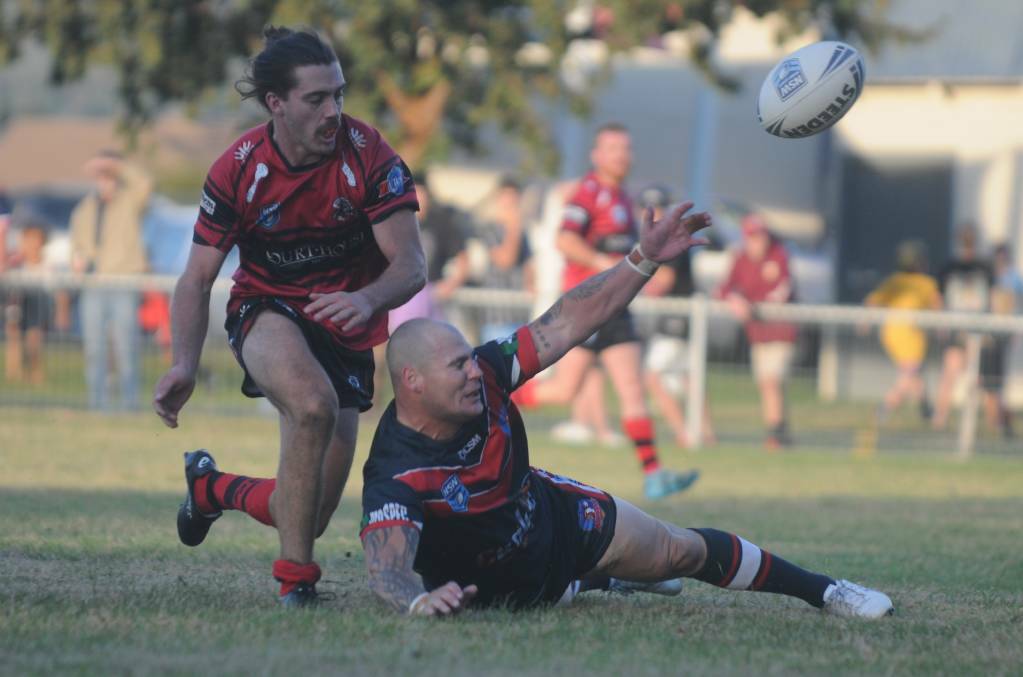 MARCHED: Chris Vidler was Kooty's best in a loss to Moree, but was sent off late in the match. Photo: Mark Bode