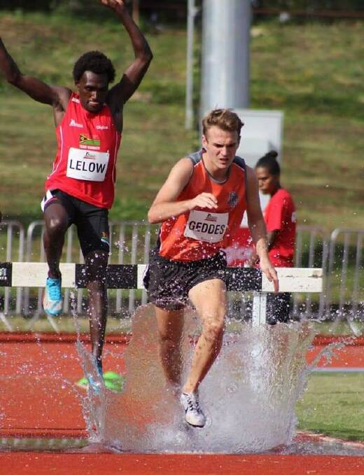 THE GOAL: Stuart Geddes hopes to medal in the 3000 metres steeplechase at the Oceania Area Championships in Townsville next week. 