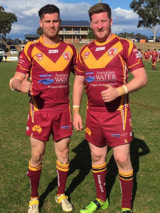 FLASHBACK: Bonnell (right) during his days at Group 6 club the Thirlmere Roosters. Photo: Facebook