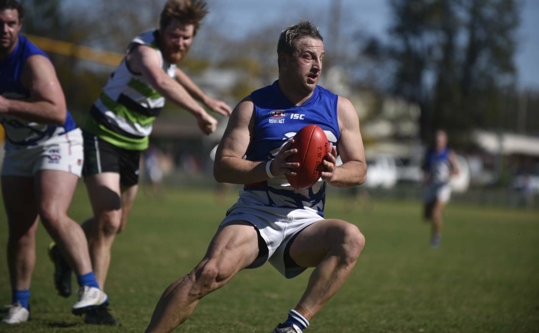 MAGNUM FORCE: Jaydon Stiles is part of a lethal Gunnedah forward line that Bulldogs founder Brian Lenton says is second to none in the club's history. Photo: Mark Bode