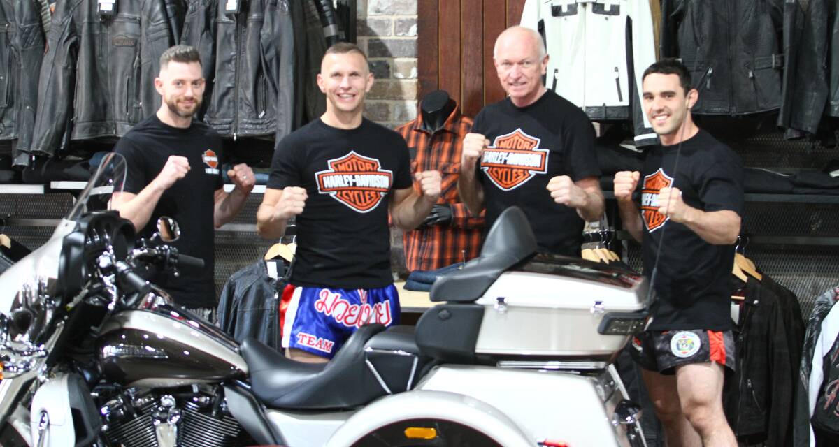THE BOYS: Donnie Bailey, Scott and Clint Chaffey and Malachii Schofield are heading to Port Macquarie for a fight night.  