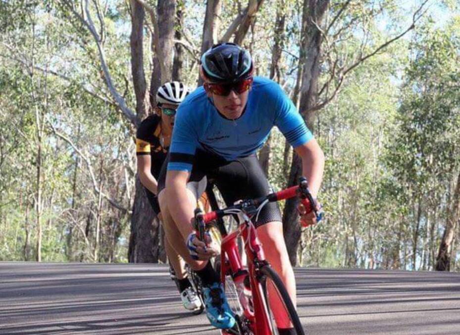 EXHAUSTING: Luke Deasey will contest all three events at the nationals - the criterium, the road race and the time trial. Photo: Supplied