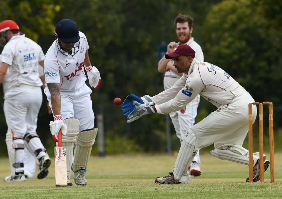 FLASHBACK: Mudaliar keeps wicket for West Tamworth last season. Photo: Gareth Gardner