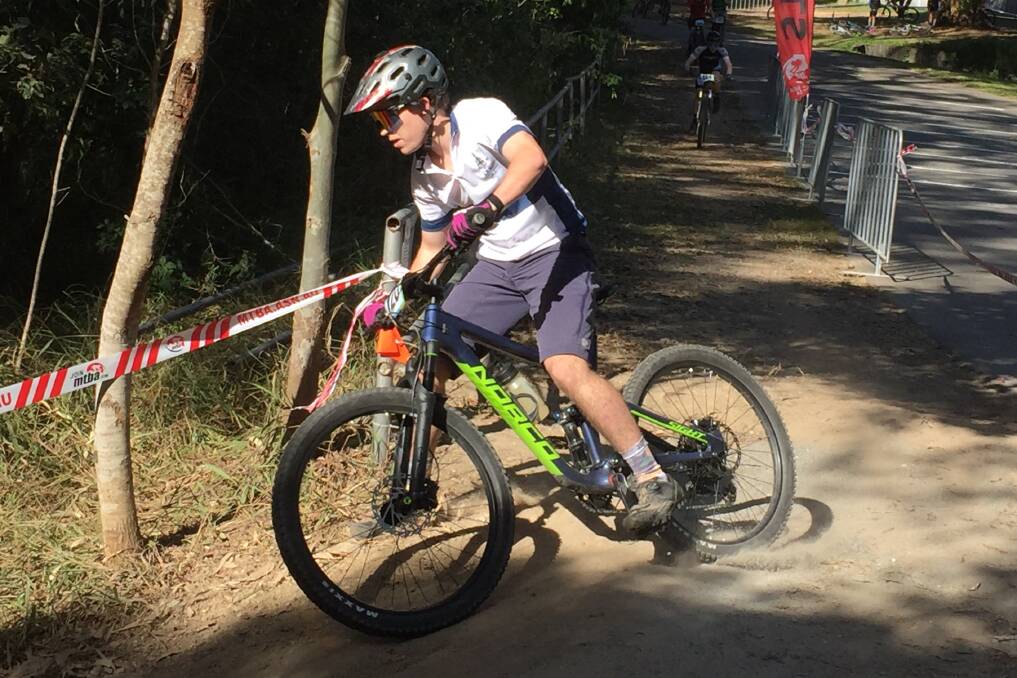SPEED DEMON: TAS's Duncan Chalmers in action in the Year 11/12 XCO race.