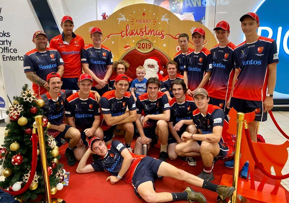 DOWNTIME: Central North's Country Colts side embraces the Christmas spirit in Bathurst. Photo: Facebook