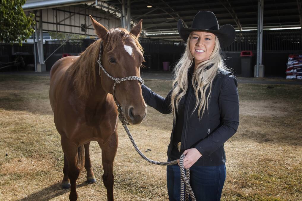 Loomberah's Holly Clayden has produced her best cutting horse result in Australia, at the SDP Buffalo Ranch Futurity at AELEC. Photo: Peter Hardin 