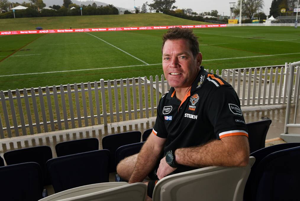 Brett Kimmorley poses at Scully Park, where his father coached 48 years ago. Picture by Gareth Gardner
