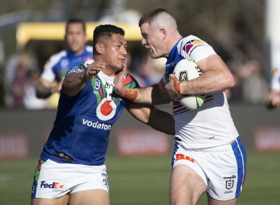 FLASHBACK: Roger Tuivasa-Sheck in action in the big win over the Knights at Scully Park last season. Photo: Peter Hardin